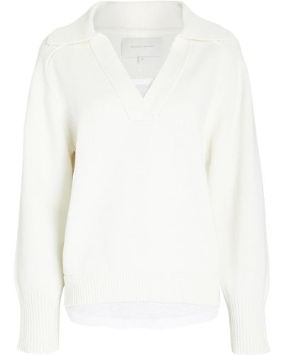 Brochu Walker Rainer Layered Cotton-blend Sweater - White