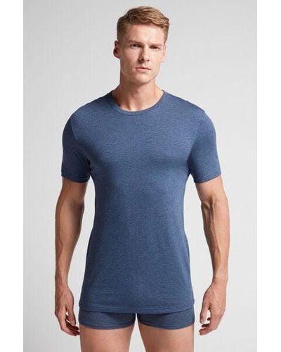 Intimissimi T-Shirt in Cotone Superior - Blu