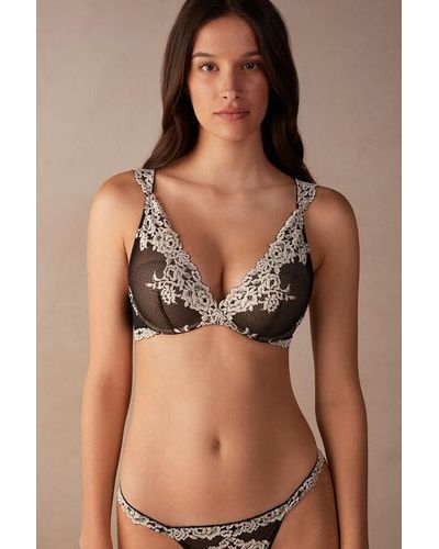 Intimissimi Reggiseno a Balconcino Giorgia Pretty Flowers - Marrone