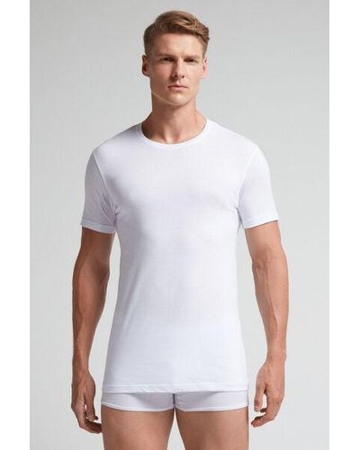 Intimissimi T-Shirt in Cotone Superior Extrafine - Bianco