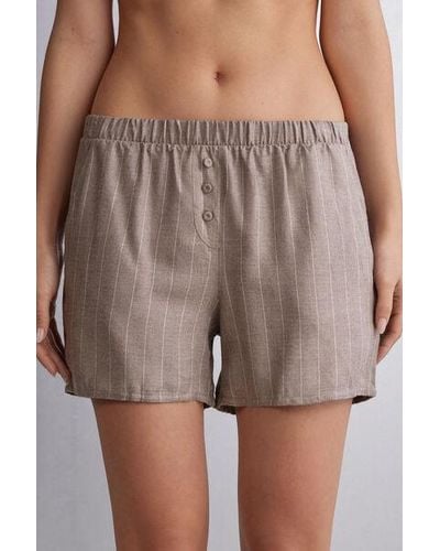 Intimissimi Pantaloncino in Tela di Modal Comfort First - Marrone
