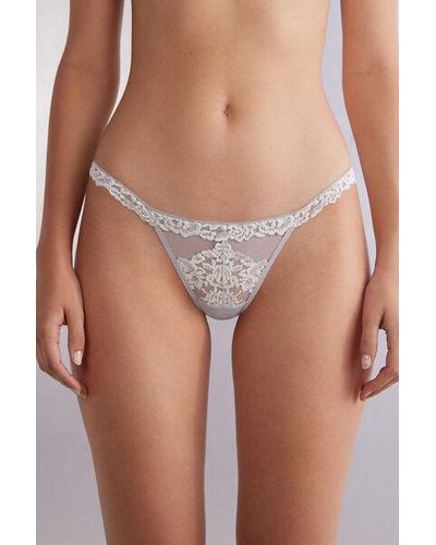Intimissimi String ficelle PRETTY FLOWERS - Marron