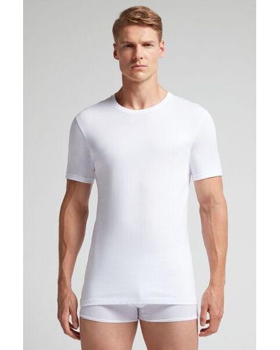 Intimissimi T-Shirt in Cotone Superior - Bianco
