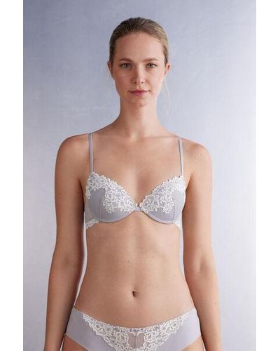 Reggiseno Super Push-up Gioia Pretty Flowers di Intimissimi in Blu