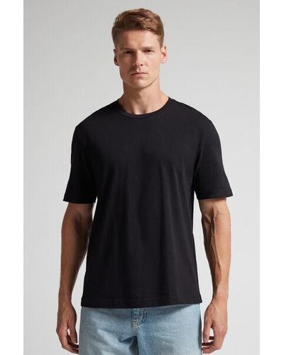 Intimissimi T-shirt en jersey de coton - Noir