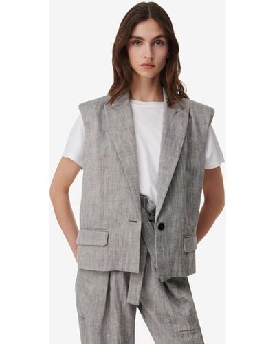 IRO Zohar Sleeveless Suit Jacket - Gray