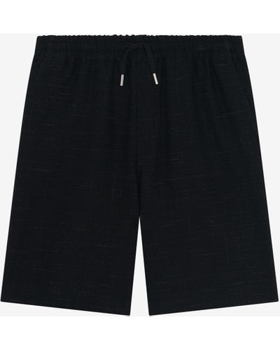 IRO Finn Textured Cotton Shorts - Black