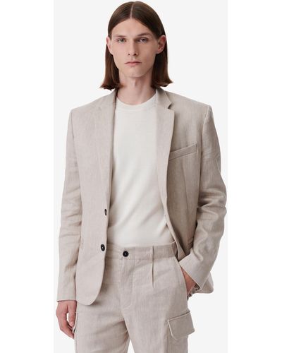 IRO Mercury Linen-blend Suit Jacket - Gray