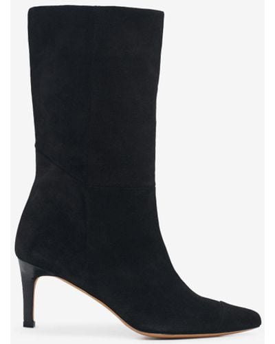 IRO Takari Suede Leather Ankle Boots - Black