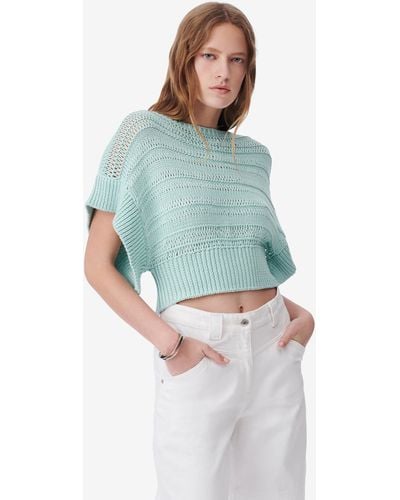 IRO Ouzna Crochet Sweater - Blue