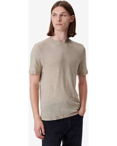 IRO Areso Round-neck Linen T-shirt - Natural