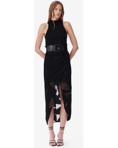IRO Selima Wrap Midi Skirt - Black