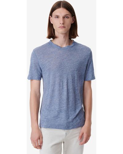 IRO Sergio Round-neck Linen T-shirt - Blue