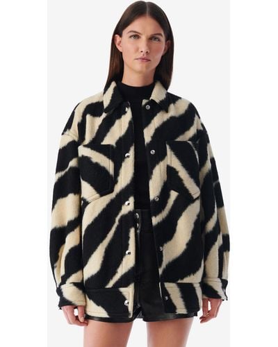 IRO Edwina Long Zebra Pattern Jacket - Multicolor