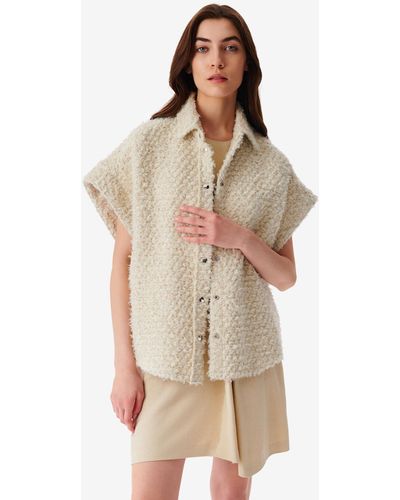 IRO Santos Wool Blend Overshirt - Natural