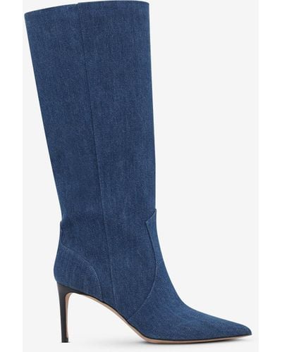 IRO Davyn Denim High-heeled Boots - Blue