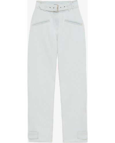 IRO Kerat Loose-fit Belted Washed Jeans - White