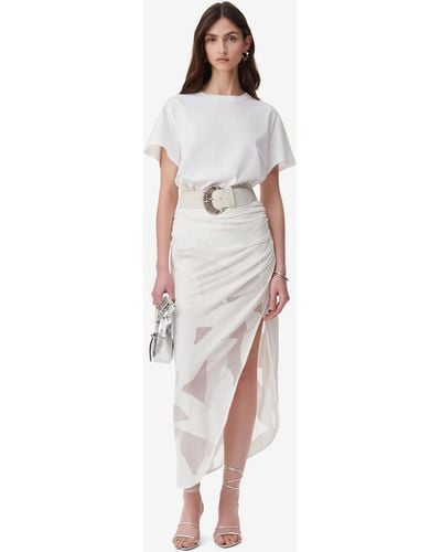 IRO Selima Wrap Midi Skirt - White