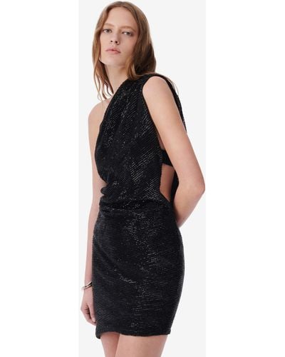 IRO Haidi Asymmetrical Sequined Dress - Black