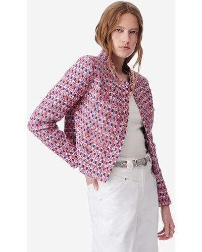 IRO VESTE EN TWEED MULTICOLORE MOPA - Violet