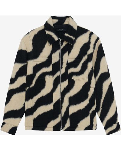 IRO Khleef Zebra-patterned Overshirt - Black