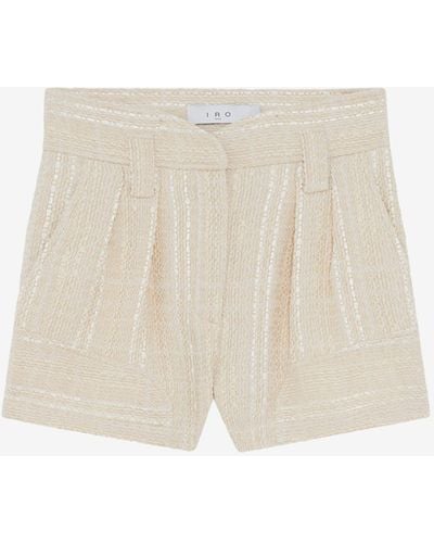 IRO Iniba Lurex Tweed Shorts - Natural