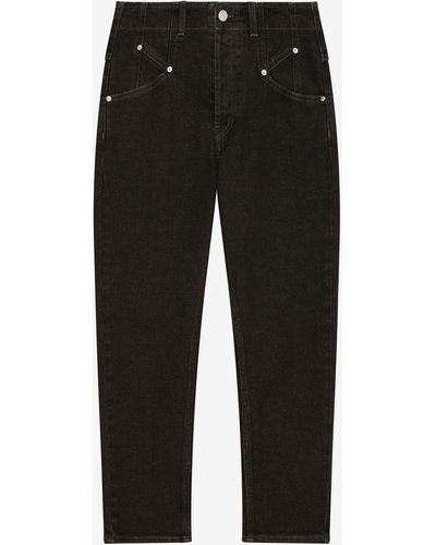 Isabel Marant Hose Niliane Aus Denim - Schwarz