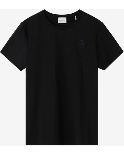 Isabel Marant Tee-shirt Logo En Coton Aby - Noir