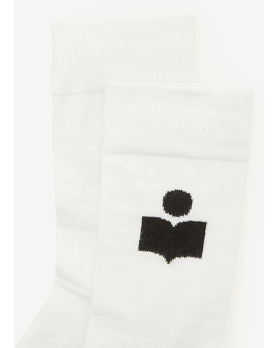 Isabel Marant Siloki Logo Socks Men - Weiß