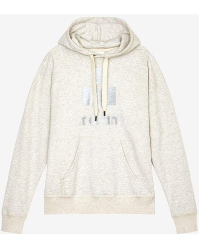 Isabel Marant Mansel Sweatshirt A Capuche Oversize - Blanc