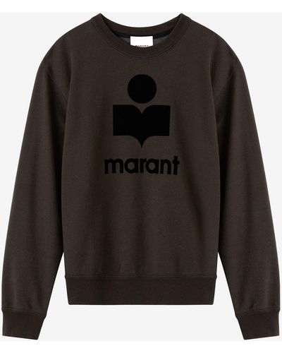 Isabel Marant Sweatshirt En Coton Et Logo Mikoy - Noir