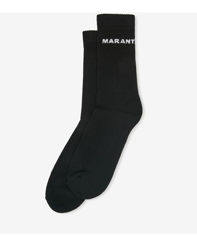 Isabel Marant Dawi Logo Socks Men - Schwarz