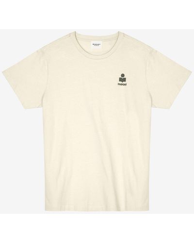 Isabel Marant T-shirt Logo En Coton Aby - Neutre