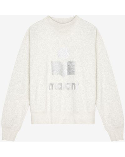 Isabel Marant Sweatshirt Moby Mit Logo - Weiß