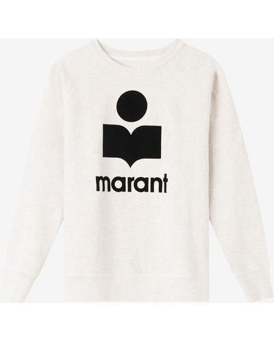 Isabel Marant Milly Sweatshirt Logo - Blanc