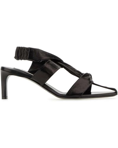 Jil Sander Leather Sandals - Black