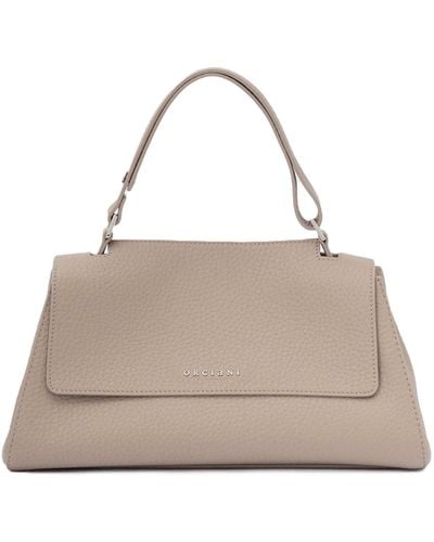 Orciani Sveva Longuette Soft Leather Handbag - Natural