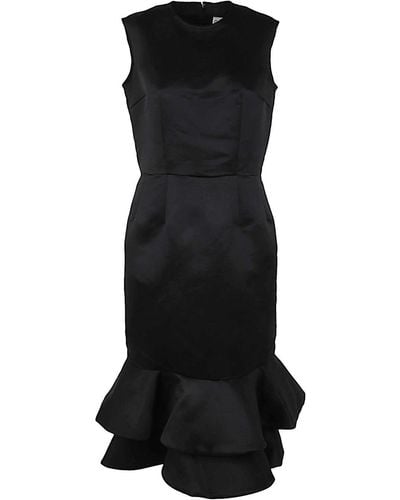 Comme des Garçons Long Dress: Polyester - Black
