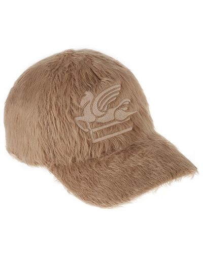 Etro Fur Coated Baseball Cap - Natural