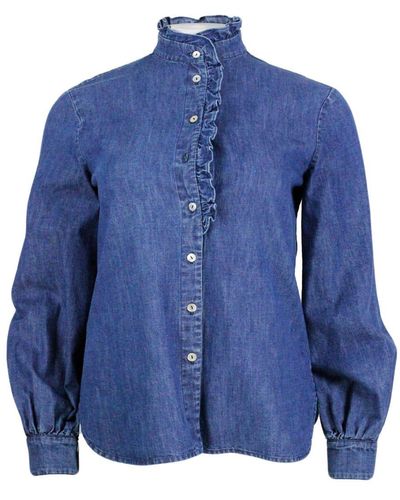 Barba Napoli Long-Sleeved Shirt - Blue