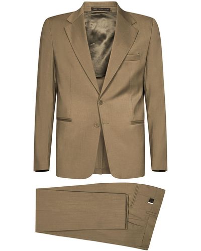 Low Brand Beige Wool Single-breasted Suit Set - Natural
