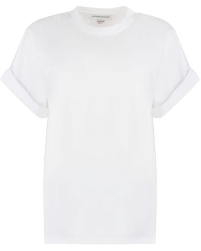 Victoria Beckham Victoria Beckham Cotton Crew-neck T-shirt - White