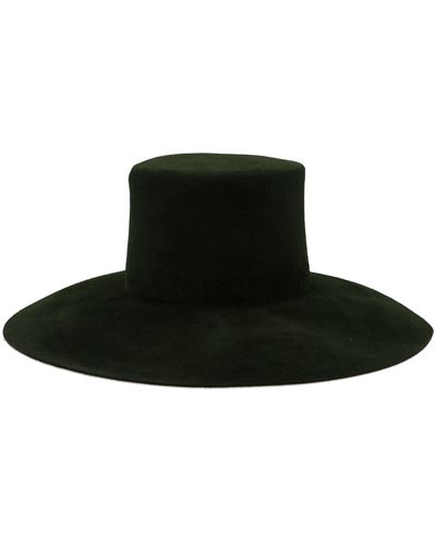 Alberta Ferretti Velour Hat - Green