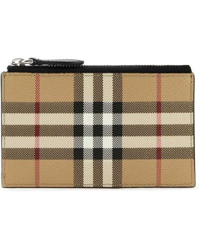 Burberry Printed Canvas Wallet - Brown