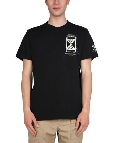 Engineered Garments Cotton Logo Print T-shirt - Black