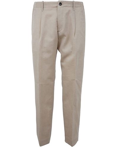Nine:inthe:morning Fold Chino Trouser With Pence - Grey