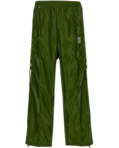 Doublet Laminate Track Joggers - Green