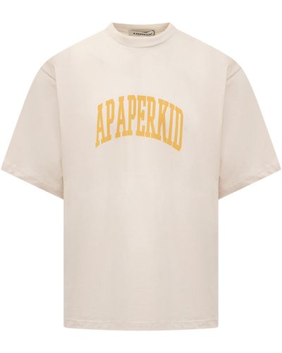 A PAPER KID T-Shirt With Logo - White