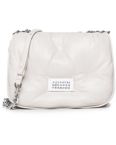 Maison Margiela Glam Slam Small Flap Bag In Nappa - White