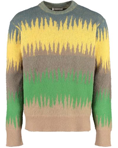 Piacenza Cashmere Crew-Neck Wool Sweater - Green